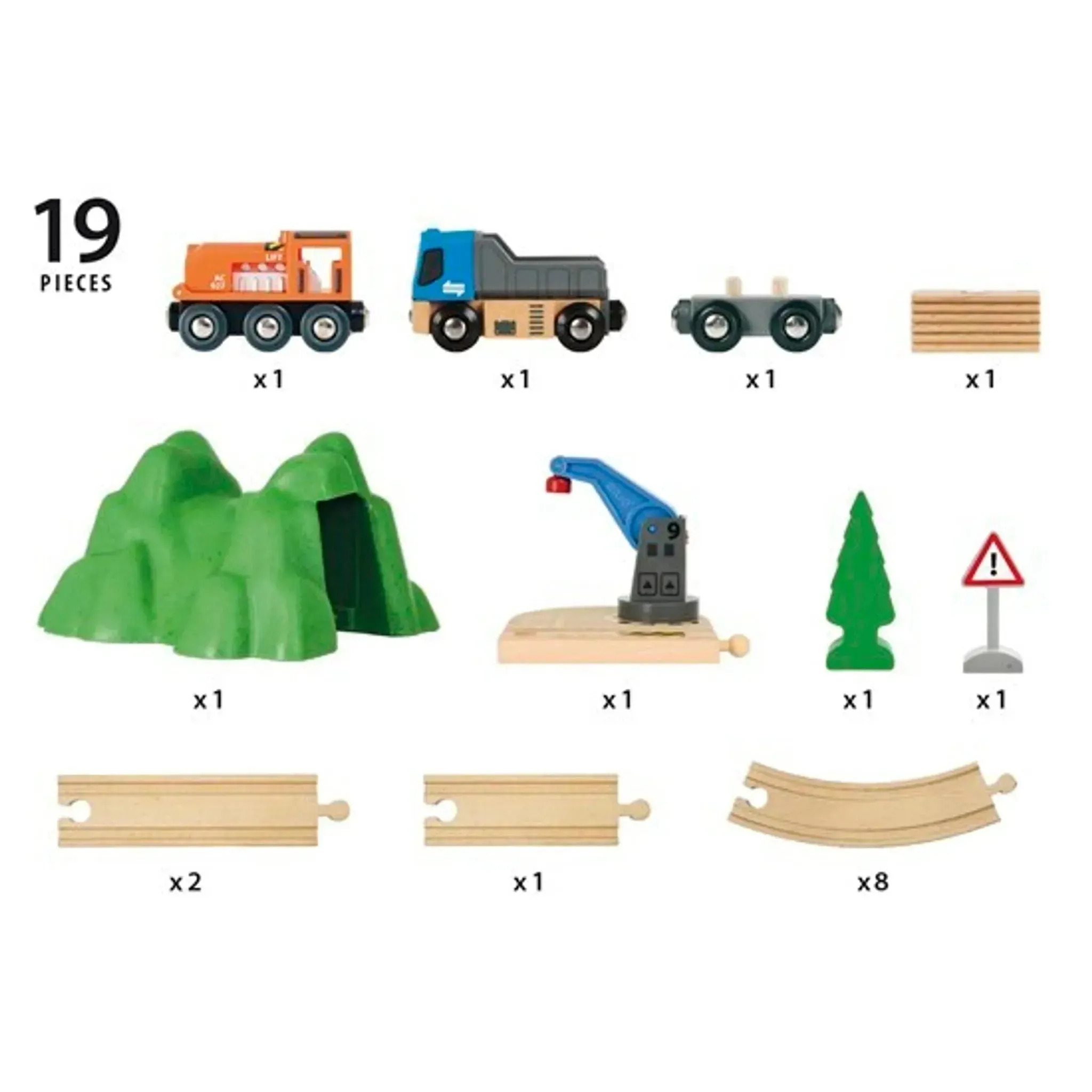 Brio Toys BRIO Set - Starter Lift & Load Set A 19 pieces