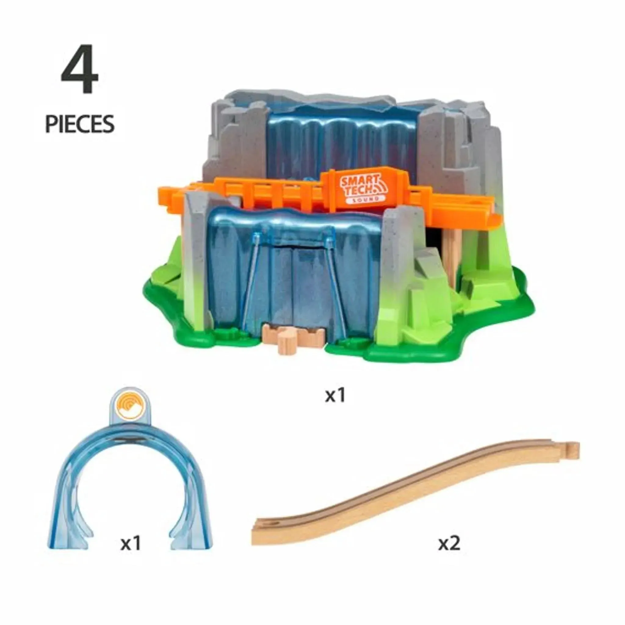 Brio Toys BRIO Smart Tech Sound - Waterfall Tunnel 4 pcs