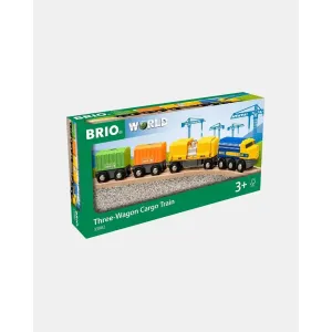 Brio Toys BRIO Train - Three-Wagon Cargo Train 7 pieces