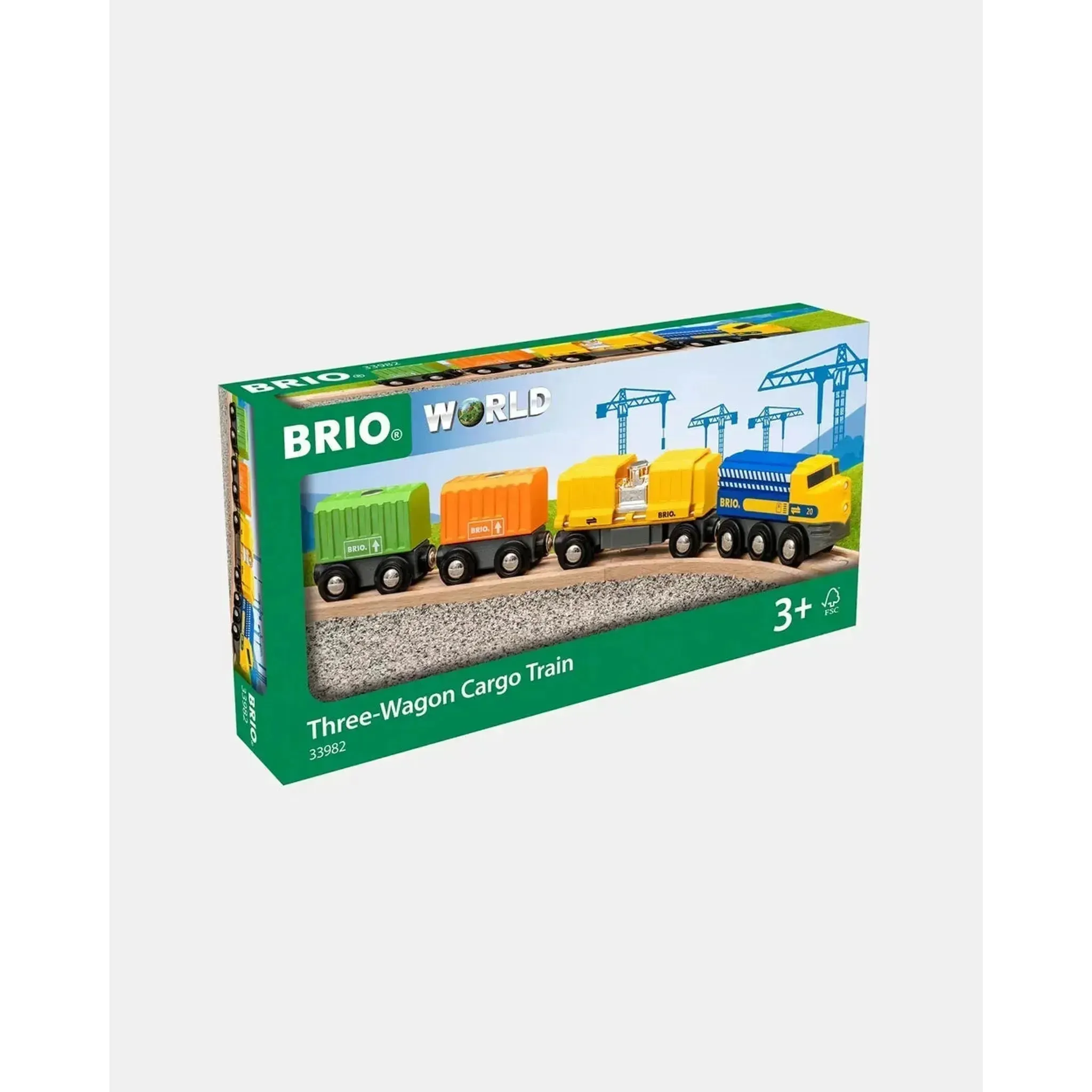 Brio Toys BRIO Train - Three-Wagon Cargo Train 7 pieces