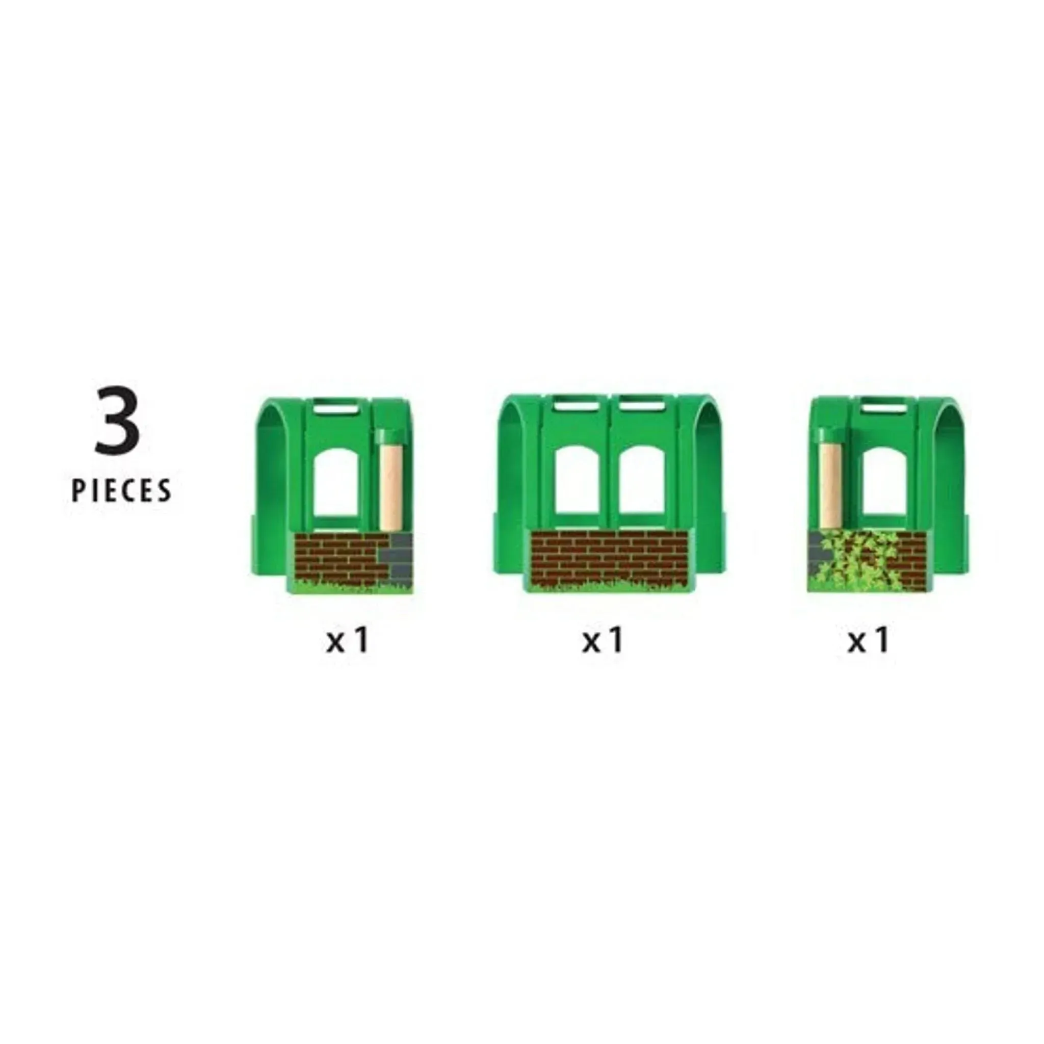 Brio Toys BRIO Tunnel - Flexible Tunnel 3 pieces