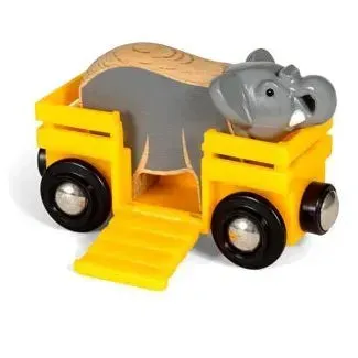Brio Toys BRIO Vehicle - Elephant and Wagon 2 pieces