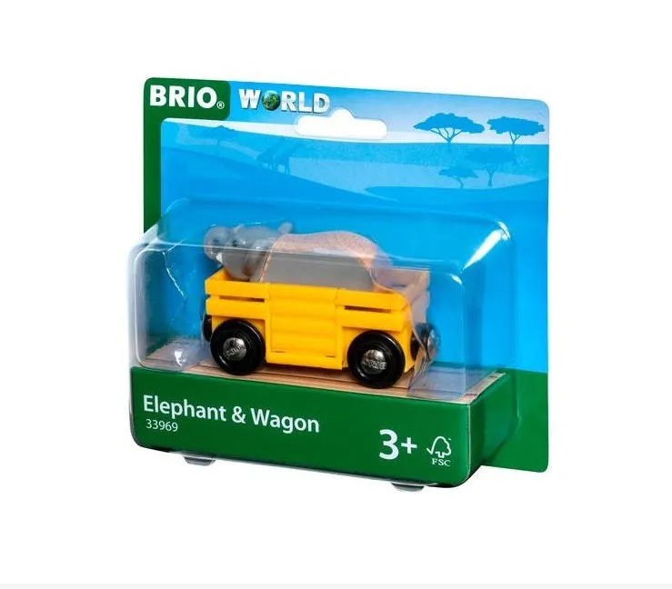 Brio Toys Elephant & Wagon 33969