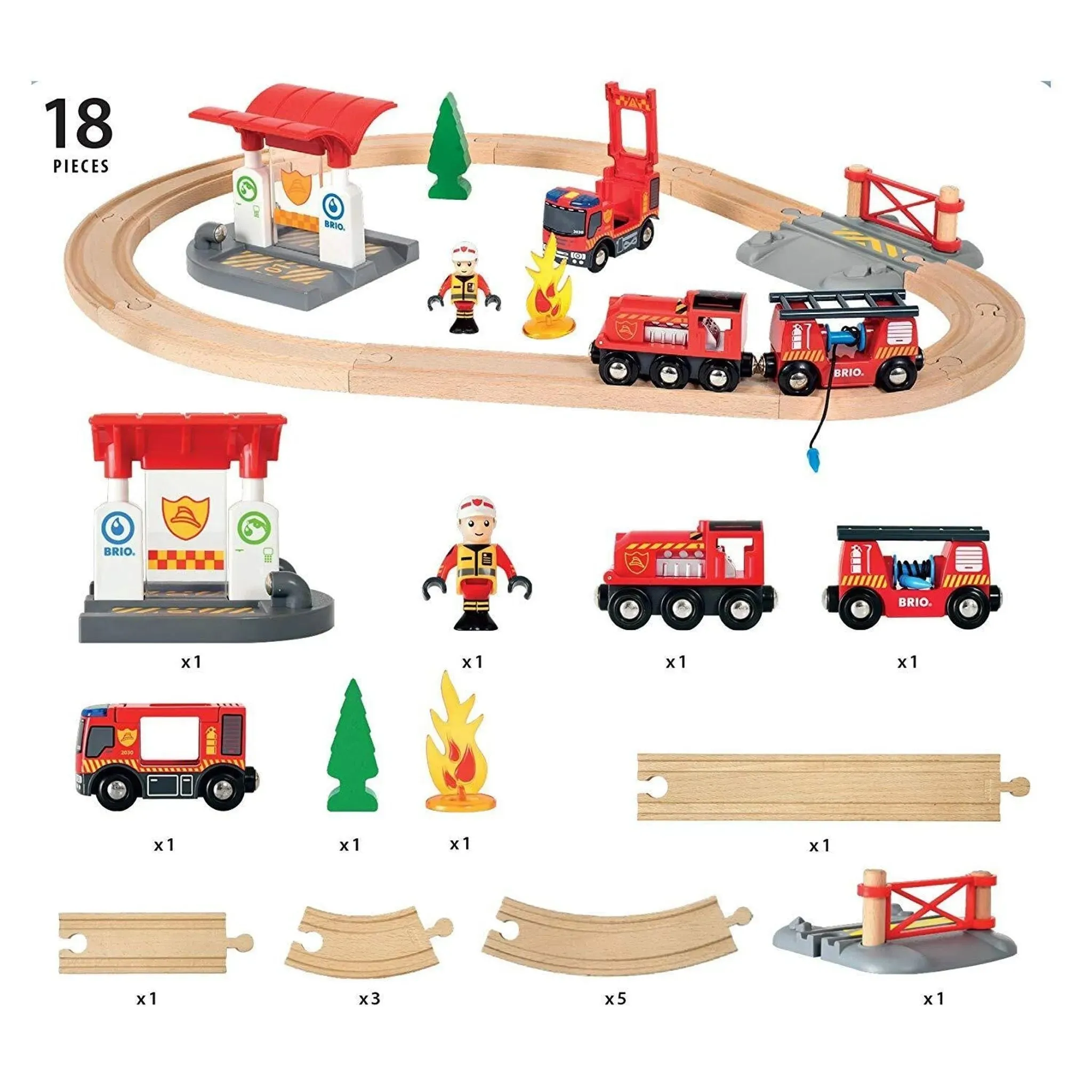 Brio Toys Firefighter Set (18 Pieces)