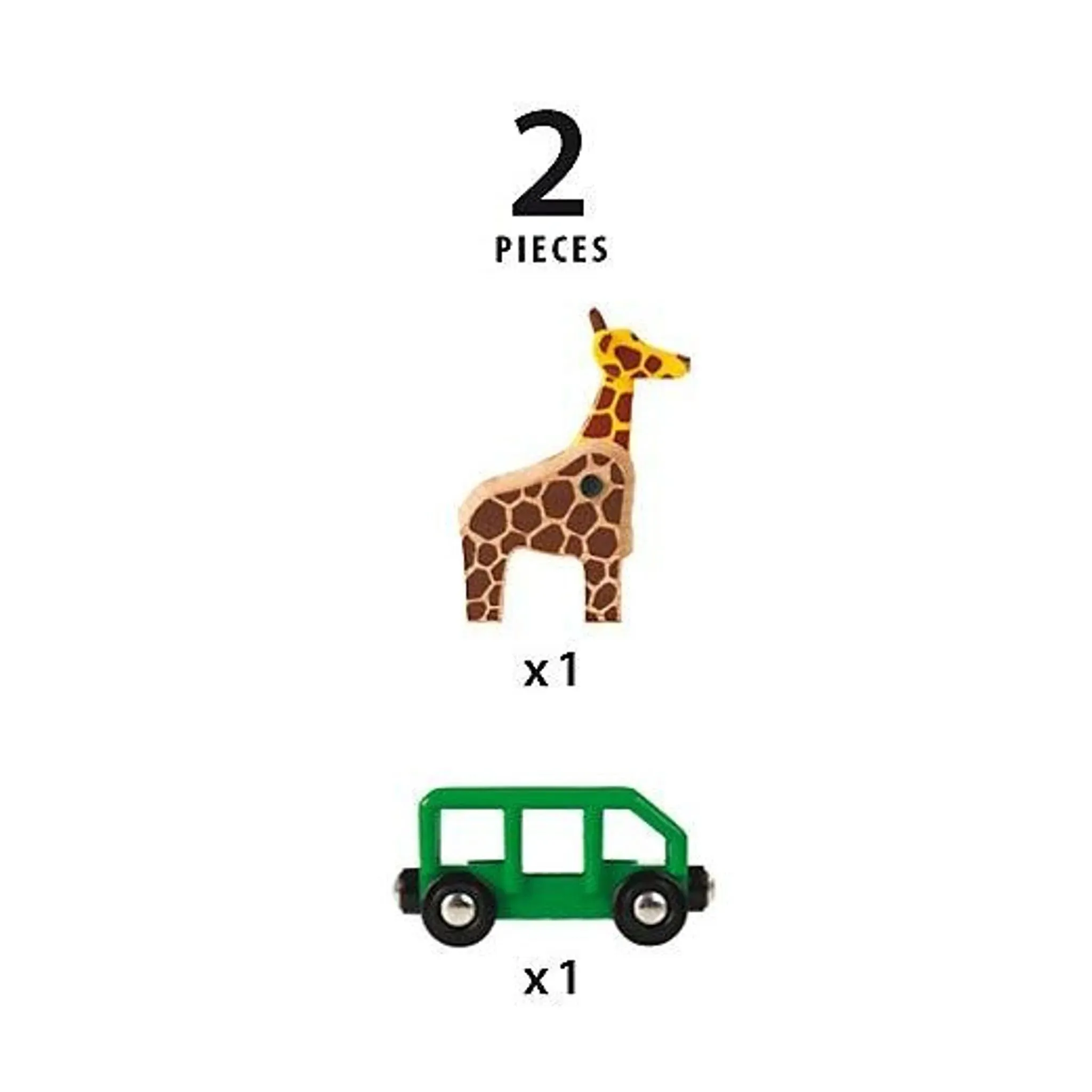 Brio Toys Giraffe and Wagon for Railway