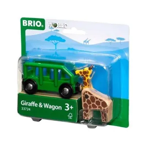 Brio Toys Giraffe and Wagon for Railway