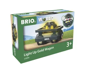 Brio Toys Light Up Gold Wagon 33896