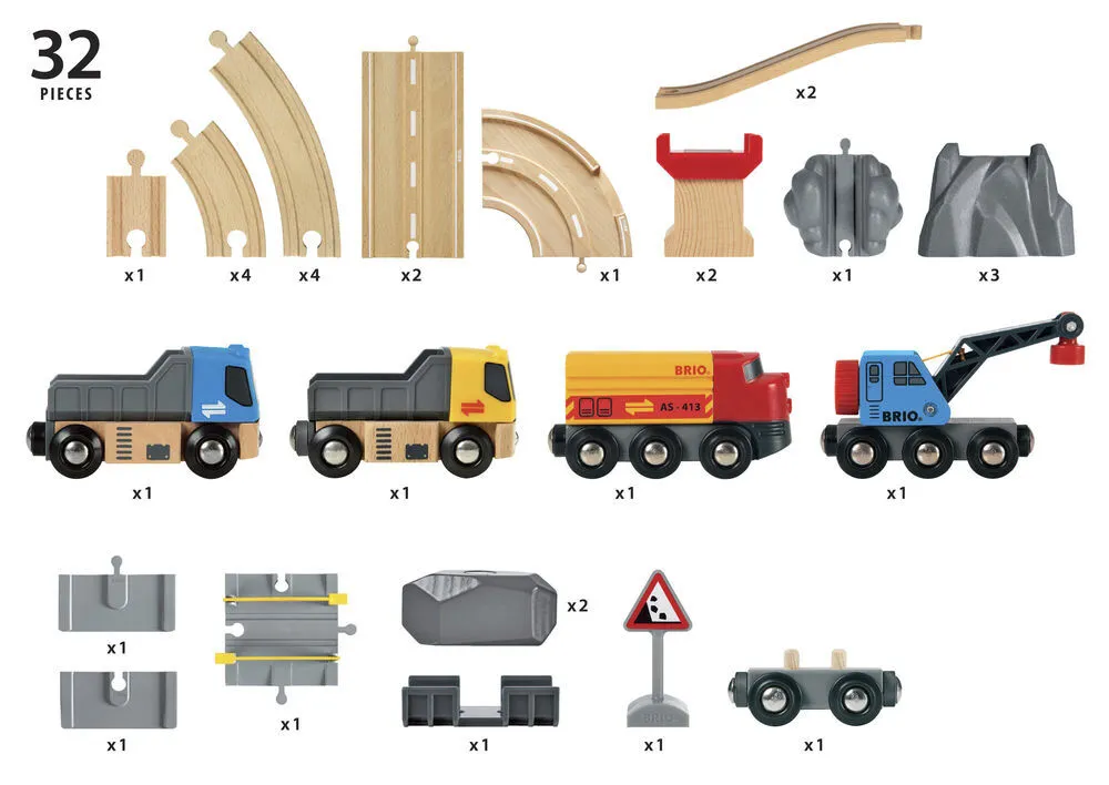 Brio Toys Rail and Road Loading Set 33210