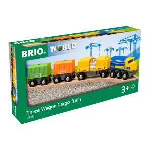 Brio Toys Three-Wagon Cargo Train 33982