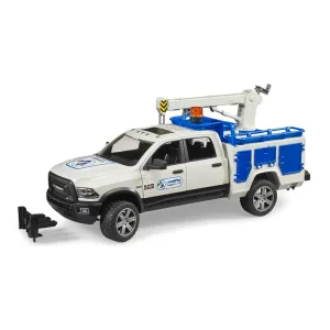 Bruder Toys Bruder 02509 RAM Service Truck with Crane and Rotating Beacon Light 1:16 Scale Vehicle