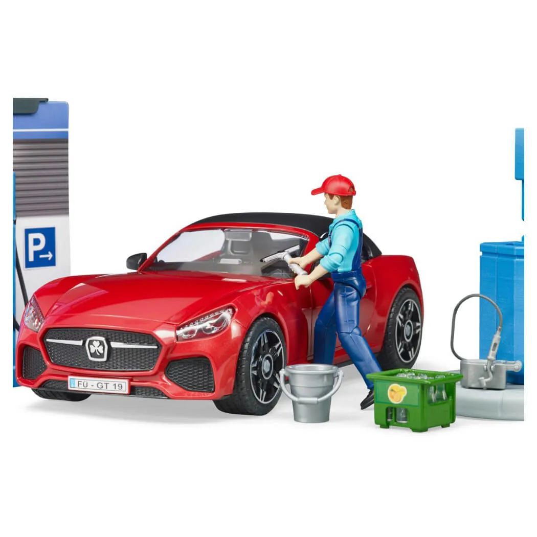 Bruder Toys Bruder bworld Gas Station with Car Wash