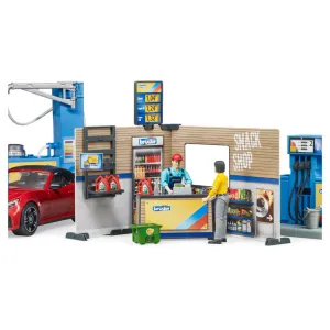 Bruder Toys Bruder bworld Gas Station with Car Wash