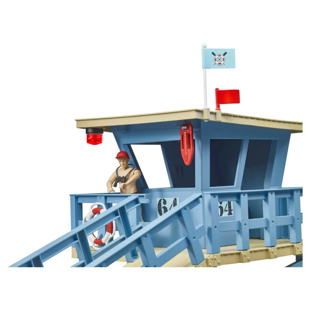 Bruder Toys Bruder bworld Life Guard Station w Quad and Personal Water Craft