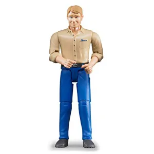 Bruder Toys Bruder bworld Man 1:16 Figure with Light Skin and Blue Jeans