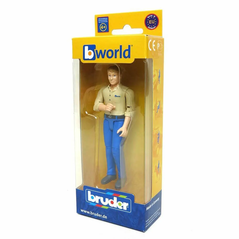 Bruder Toys Bruder bworld Man 1:16 Figure with Light Skin and Blue Jeans