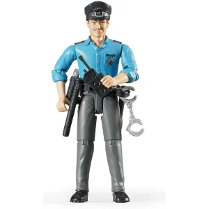 Bruder Toys Bruder bWorld Policeman with Light Skin & Accessories