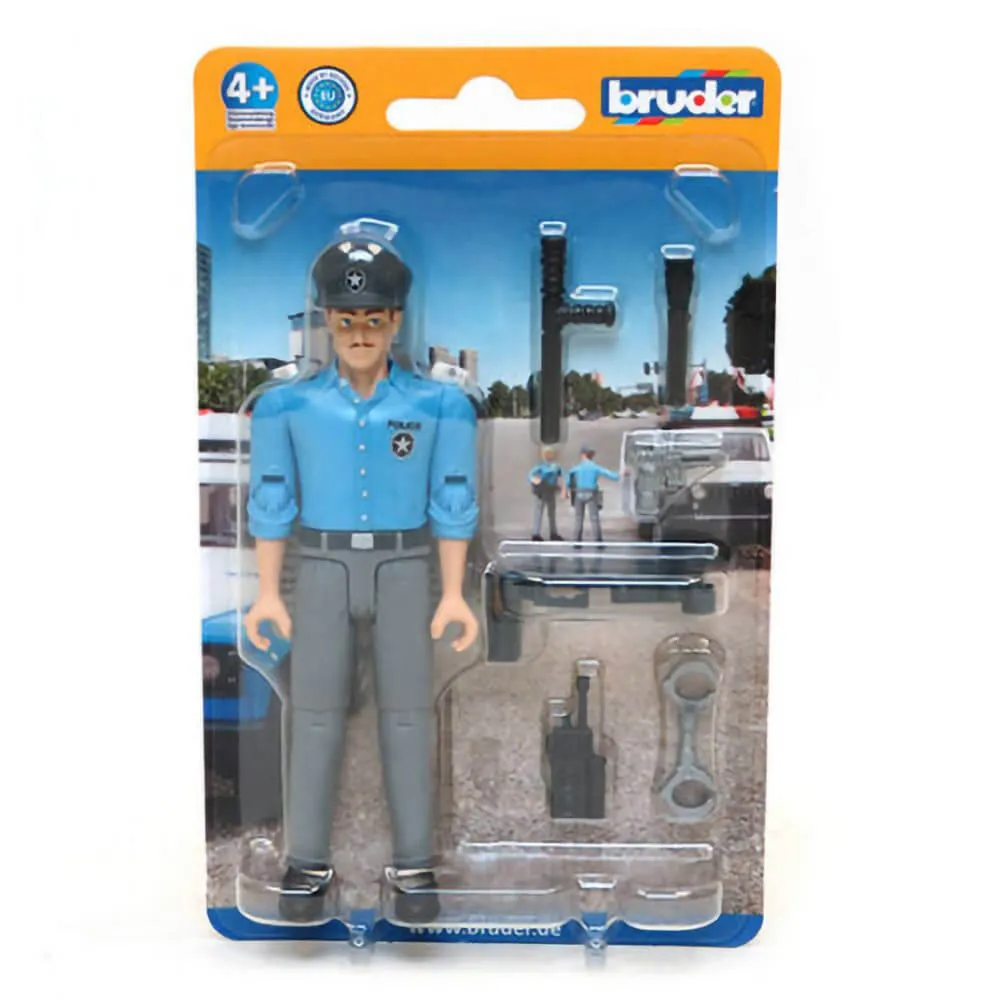 Bruder Toys Bruder bWorld Policeman with Light Skin & Accessories
