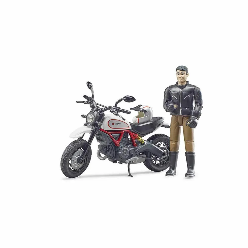 Bruder Toys Bruder bworld Scrambler Ducati Desert Sled with Driver