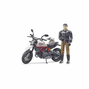 Bruder Toys Bruder bworld Scrambler Ducati Desert Sled with Driver