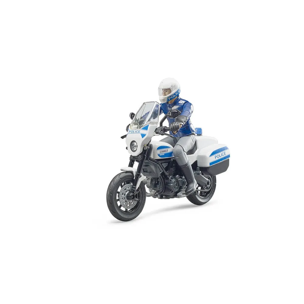 Bruder Toys Bruder bworld Scrambler Ducati Police with Figure