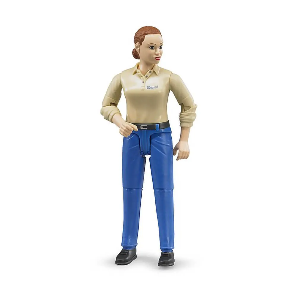 Bruder Toys Bruder bWorld Woman with Light Skin & Blue Jeans