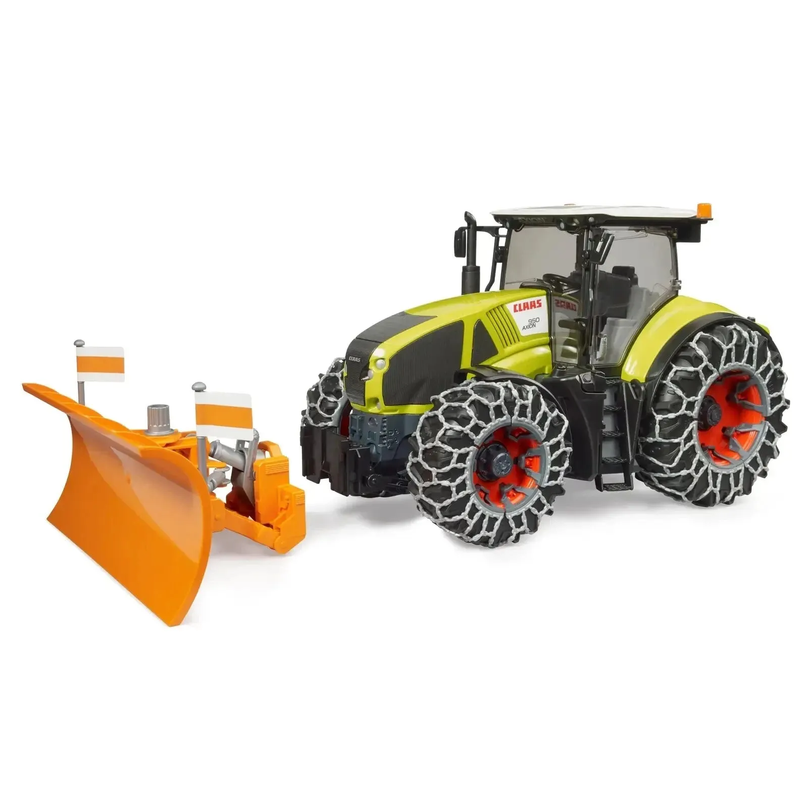 Bruder Toys Bruder Claas Axion 950 with Snow Chains and Snow Blade 1:16 Scale Vehicle