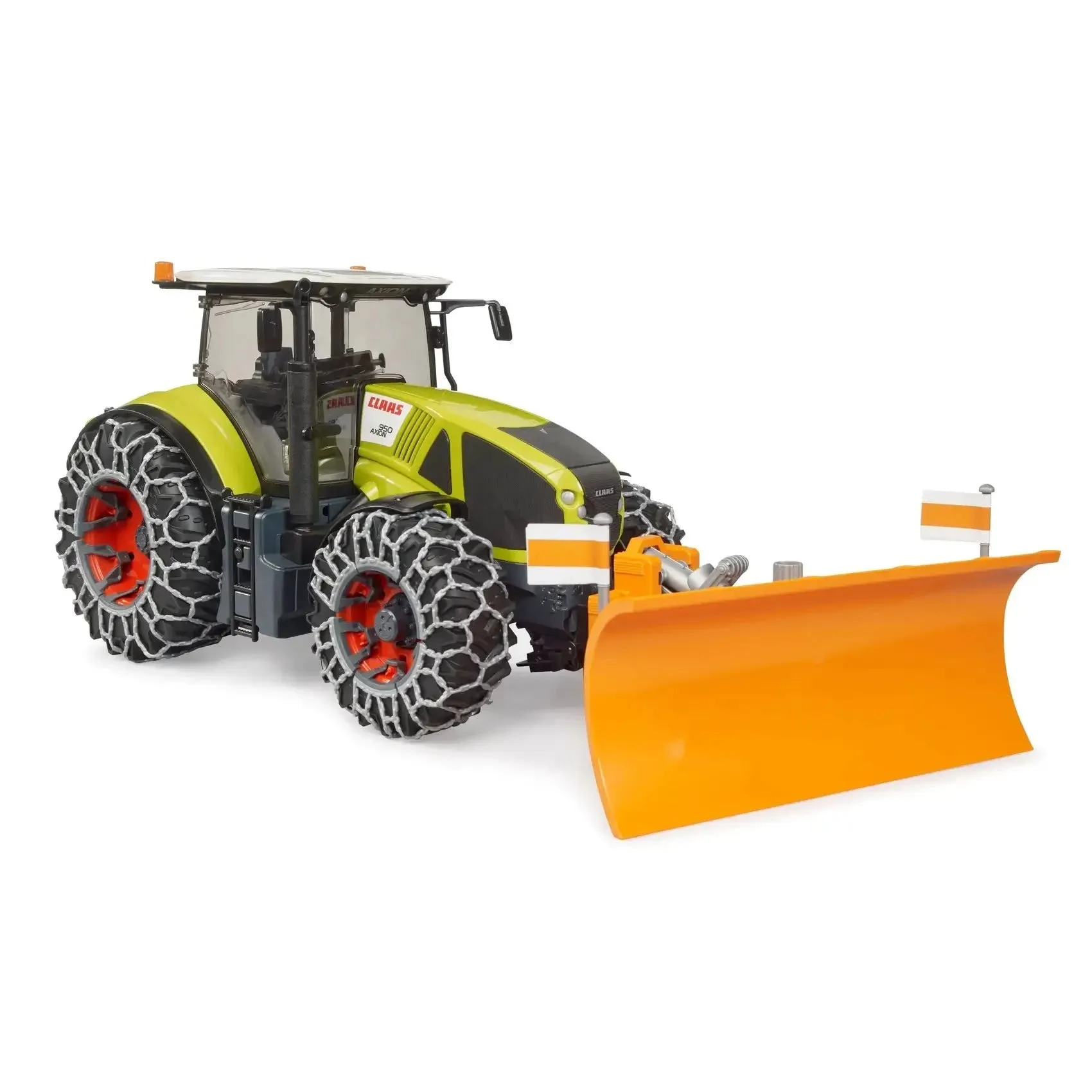 Bruder Toys Bruder Claas Axion 950 with Snow Chains and Snow Blade 1:16 Scale Vehicle