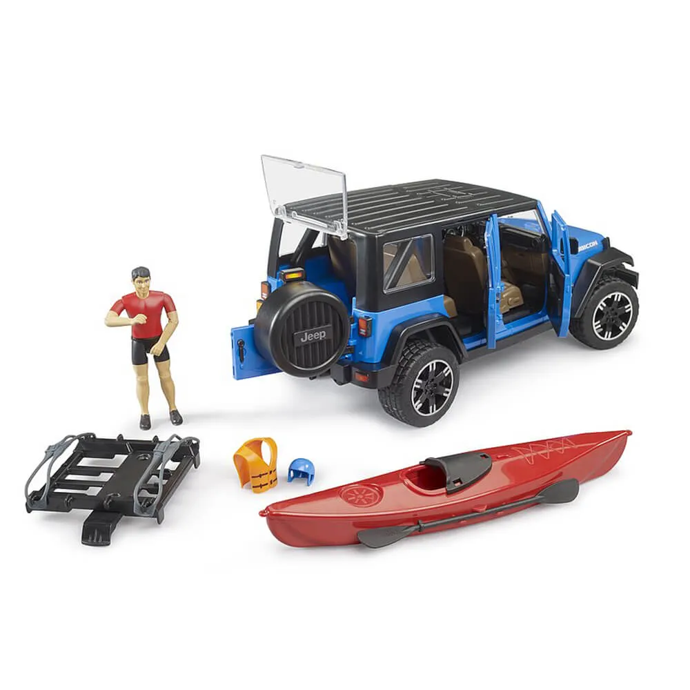Bruder Toys Bruder Jeep Wrangler Rubicon Unlimited with Kayak and Kayaker