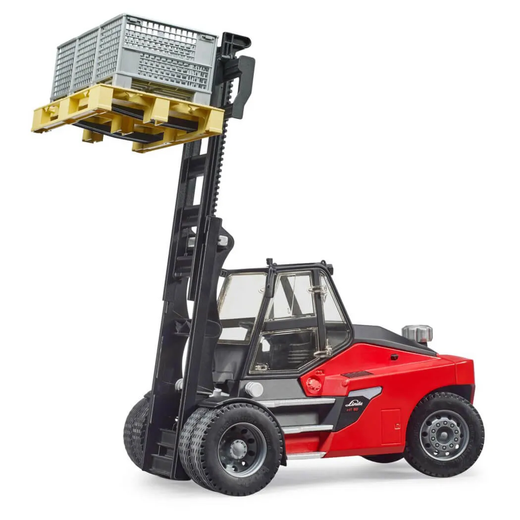 Bruder Toys Bruder Linde HTI60 Fork Lift with Pallet and 3 Cargo Cages