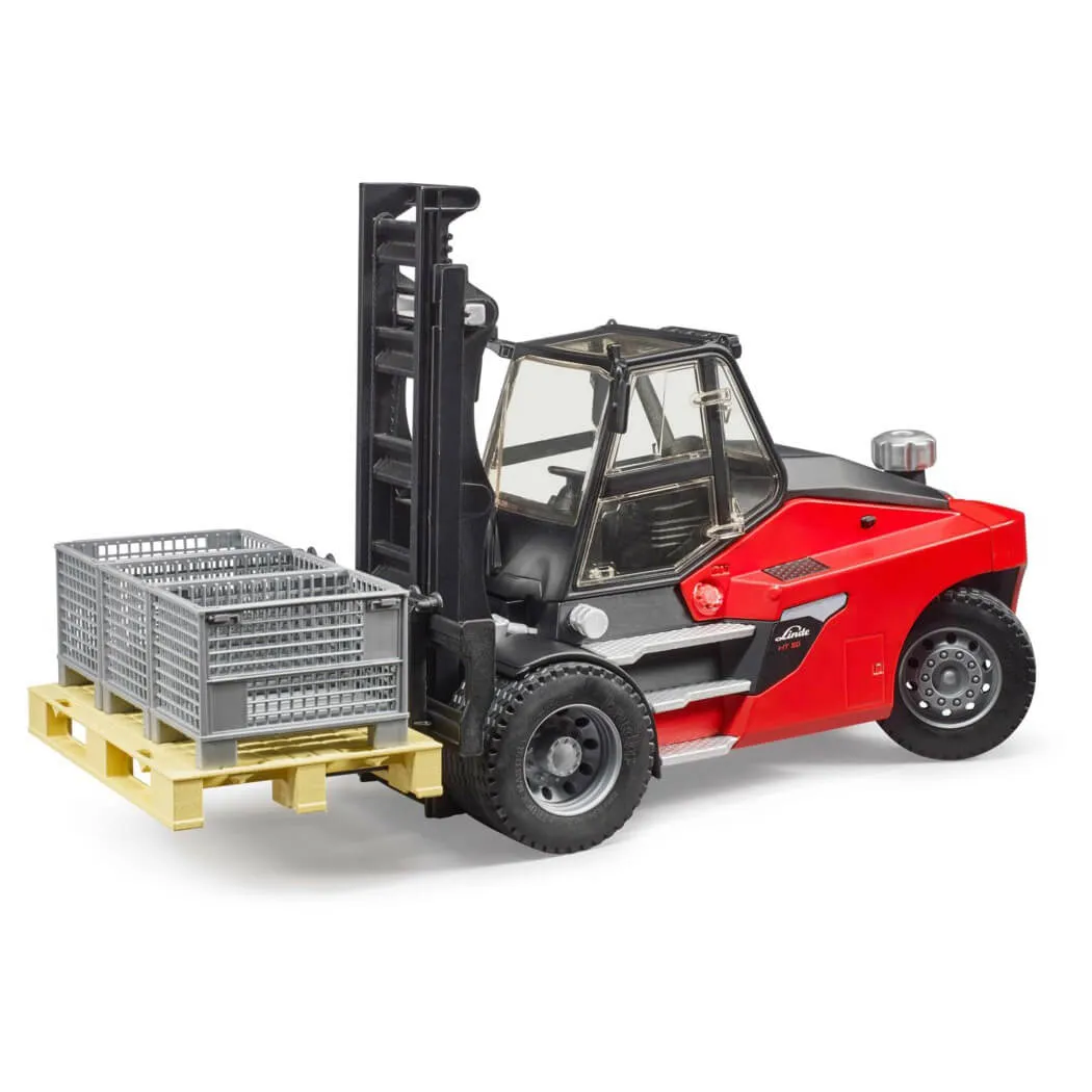 Bruder Toys Bruder Linde HTI60 Fork Lift with Pallet and 3 Cargo Cages