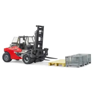 Bruder Toys Bruder Linde HTI60 Fork Lift with Pallet and 3 Cargo Cages