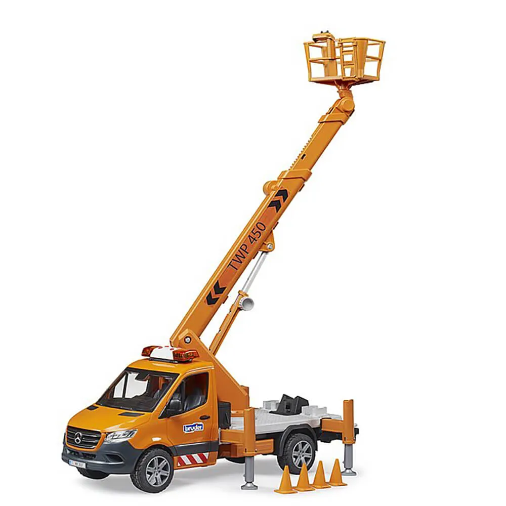 Bruder Toys Bruder MB Sprinter with Working Platform, Light and Sound 1:16 Scale Vehicle