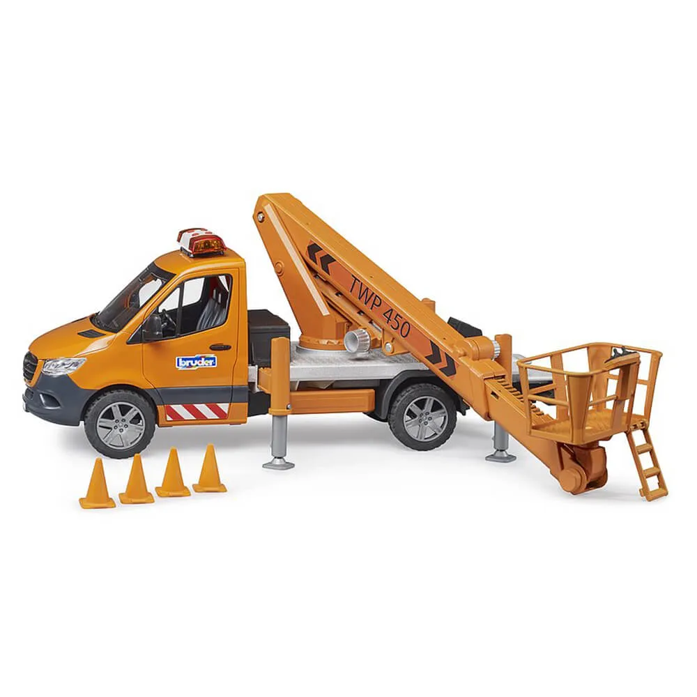Bruder Toys Bruder MB Sprinter with Working Platform, Light and Sound 1:16 Scale Vehicle