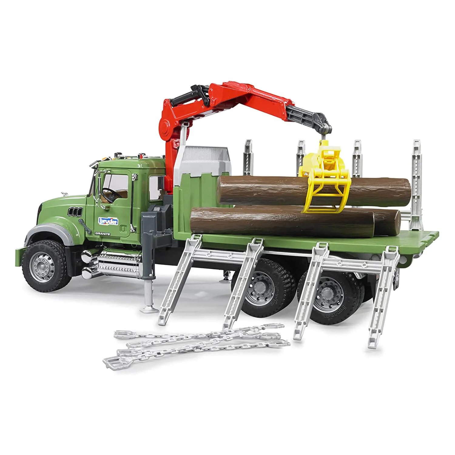Bruder Toys Bruder Pro Series 1:16 Scale Mack Granite Timber Truck w Loading Crane