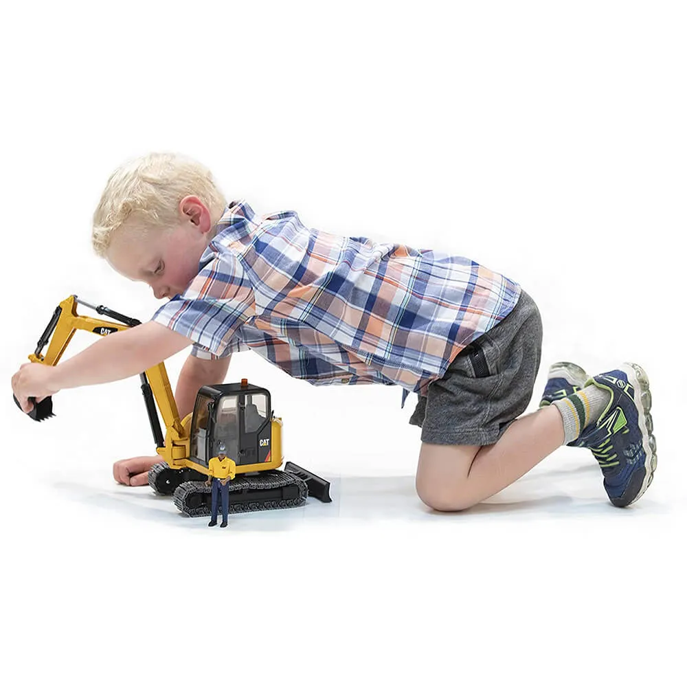 Bruder Toys Bruder Pro Series CAT Mini Excavator 1:16 Scale  Vehicle with Worker