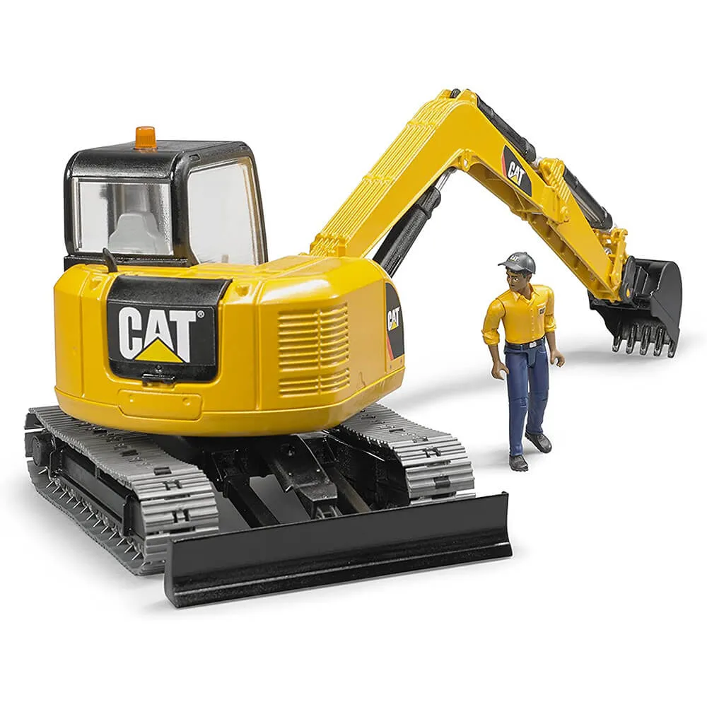 Bruder Toys Bruder Pro Series CAT Mini Excavator 1:16 Scale  Vehicle with Worker
