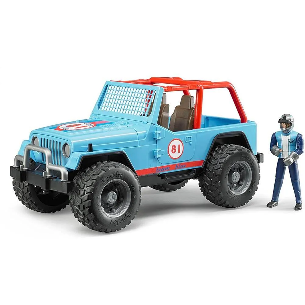 Bruder Toys Bruder Pro Series Jeep Blue Cross Country Racer 1:16 Scale Vehicle with Driver