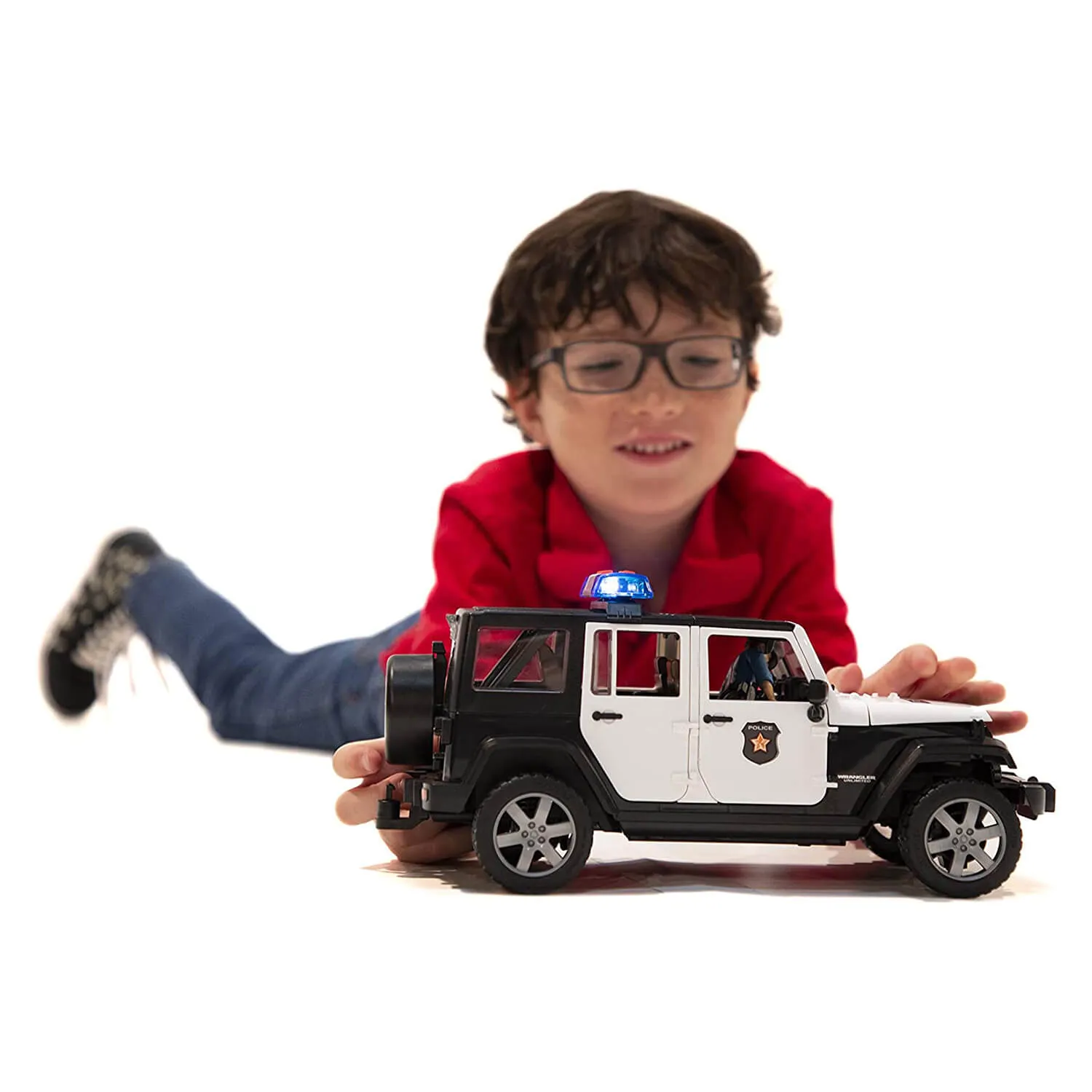 Bruder Toys Bruder Pro Series Jeep Rubicon Police Vehicle w Policeman