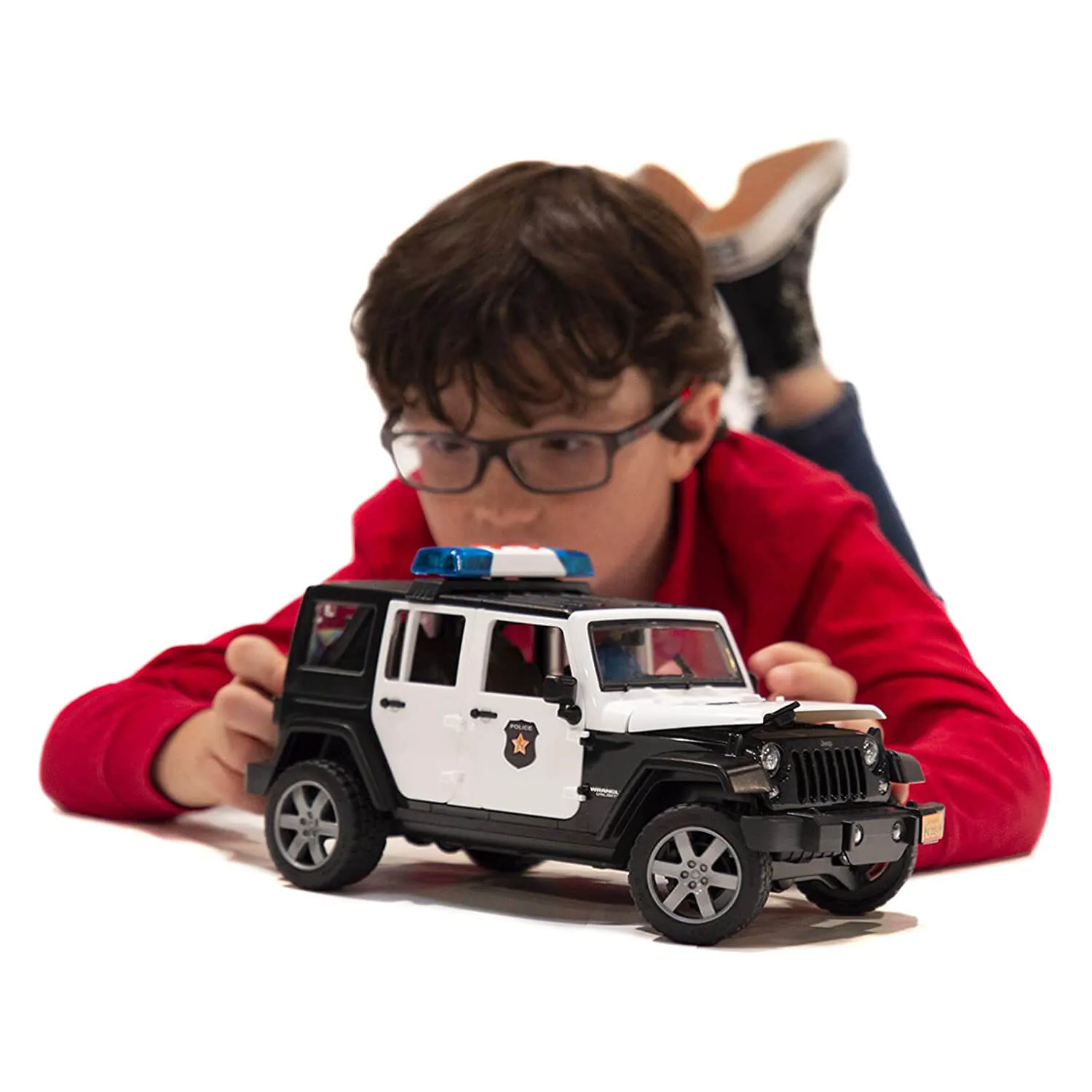 Bruder Toys Bruder Pro Series Jeep Rubicon Police Vehicle w Policeman