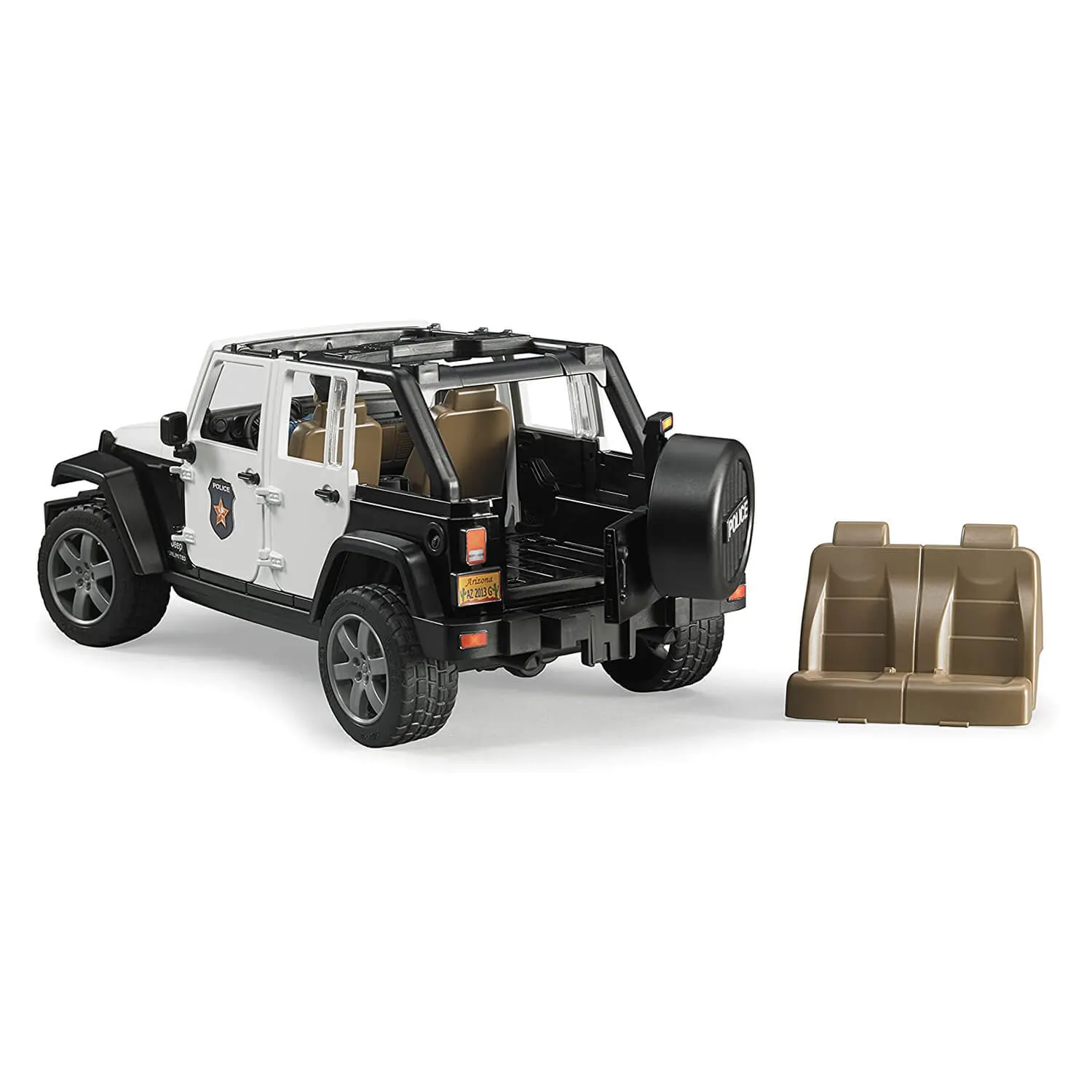 Bruder Toys Bruder Pro Series Jeep Rubicon Police Vehicle w Policeman