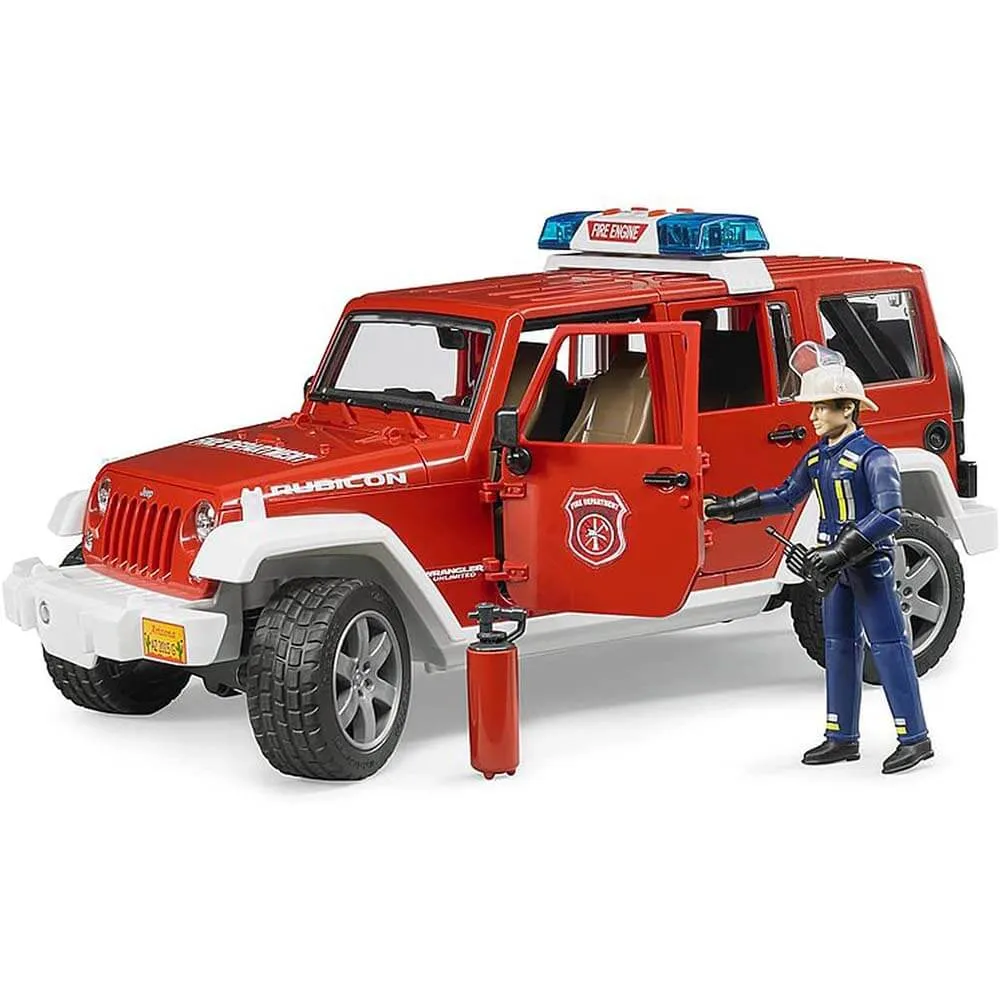 Bruder Toys Bruder Pro Series Jeep Wranger Unlimited Rubicon Fire Department 1:16 Scale Vehicle with Firefighter