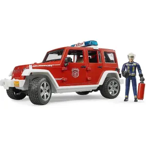 Bruder Toys Bruder Pro Series Jeep Wranger Unlimited Rubicon Fire Department 1:16 Scale Vehicle with Firefighter