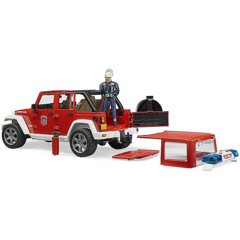 Bruder Toys Bruder Pro Series Jeep Wranger Unlimited Rubicon Fire Department 1:16 Scale Vehicle with Firefighter