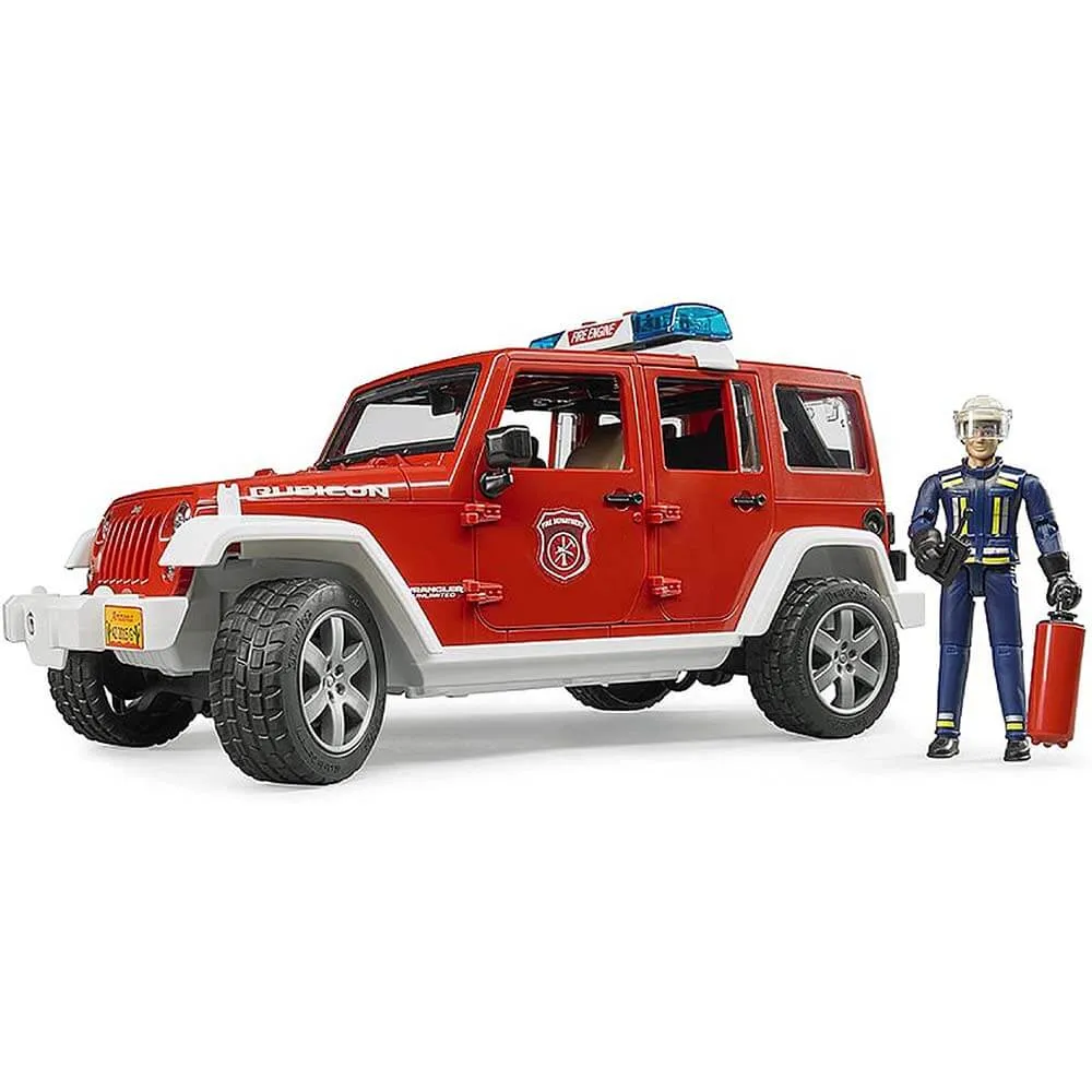 Bruder Toys Bruder Pro Series Jeep Wranger Unlimited Rubicon Fire Department 1:16 Scale Vehicle with Firefighter