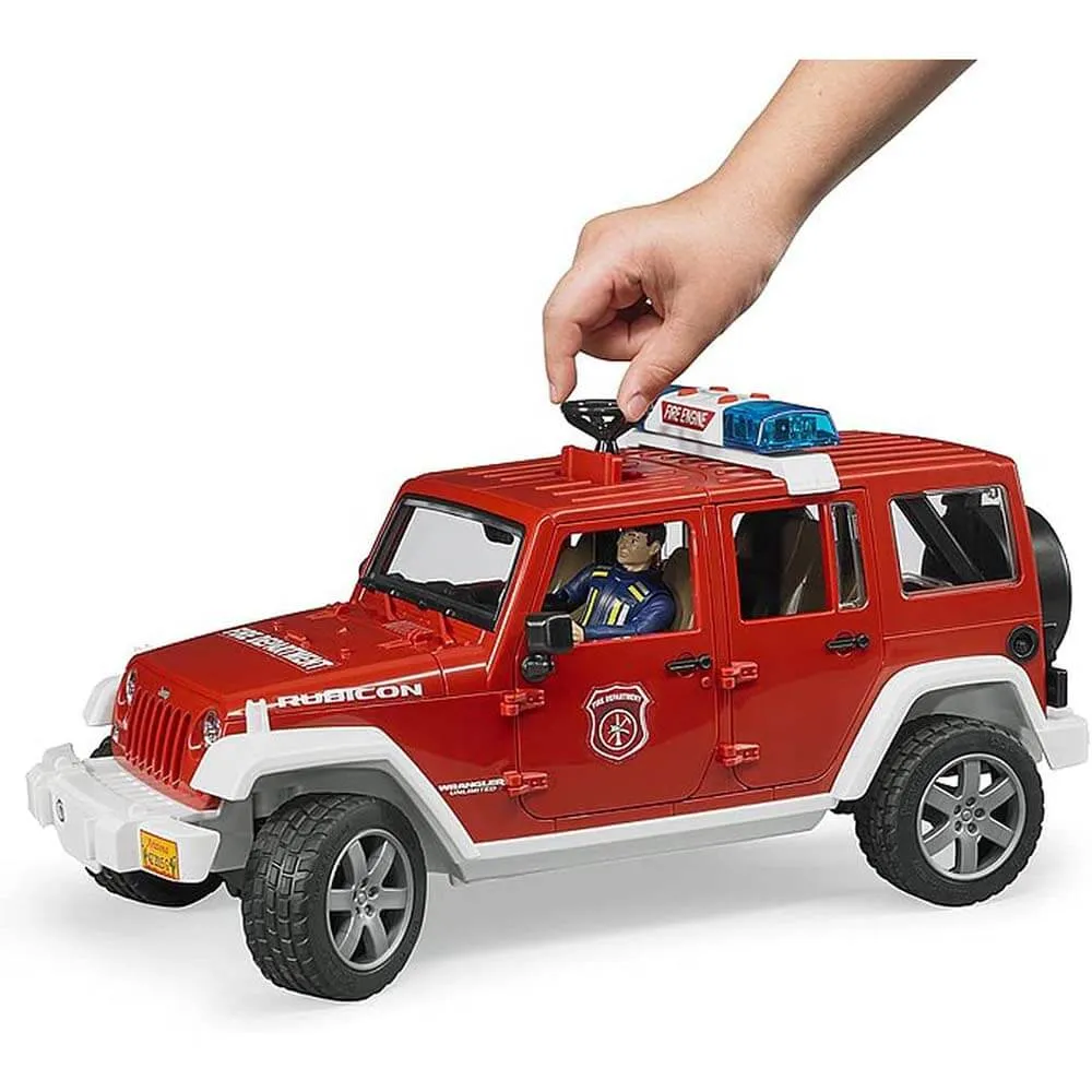 Bruder Toys Bruder Pro Series Jeep Wranger Unlimited Rubicon Fire Department 1:16 Scale Vehicle with Firefighter