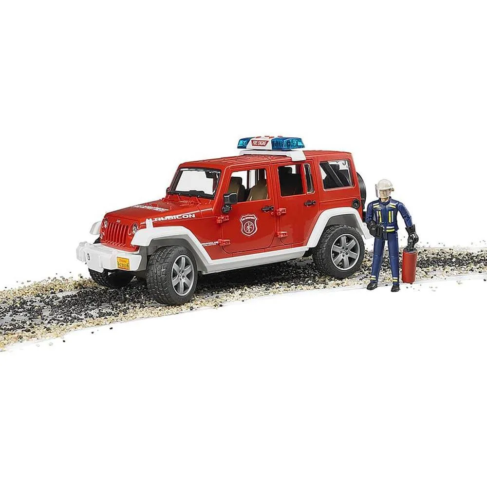 Bruder Toys Bruder Pro Series Jeep Wranger Unlimited Rubicon Fire Department 1:16 Scale Vehicle with Firefighter