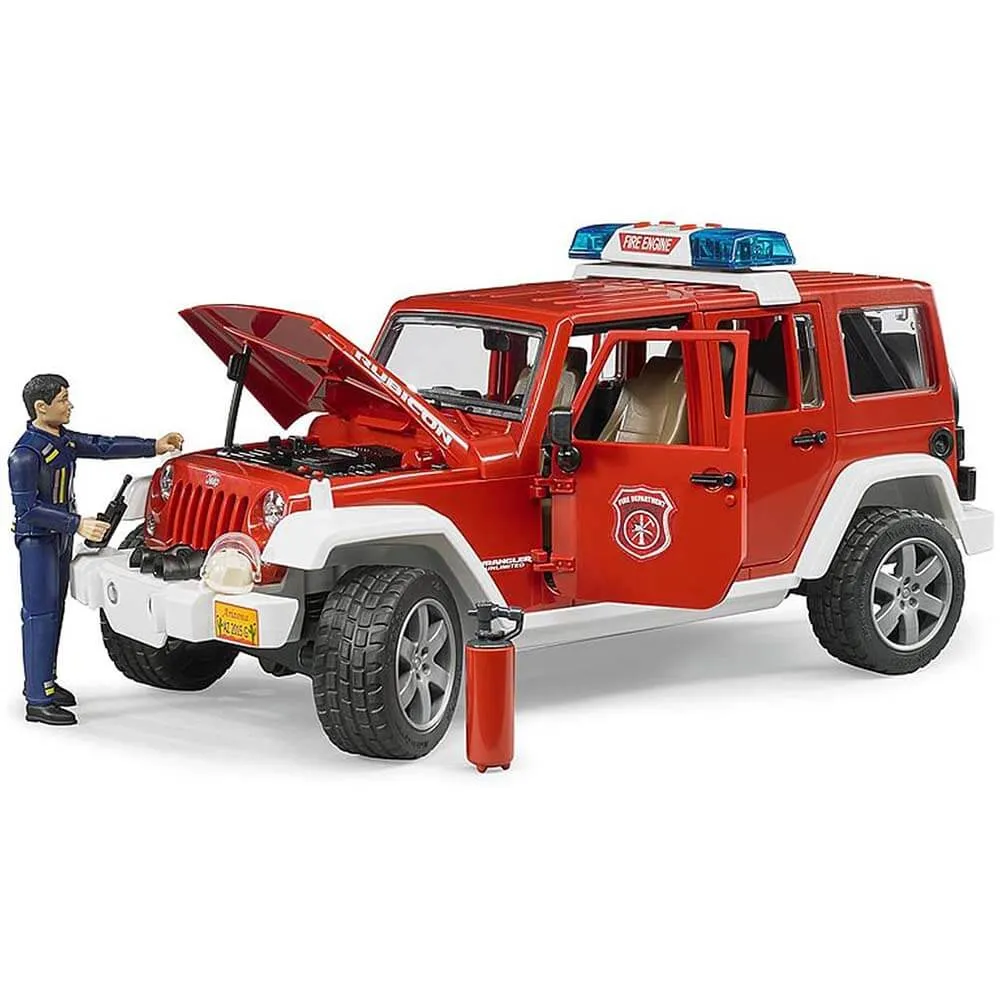 Bruder Toys Bruder Pro Series Jeep Wranger Unlimited Rubicon Fire Department 1:16 Scale Vehicle with Firefighter
