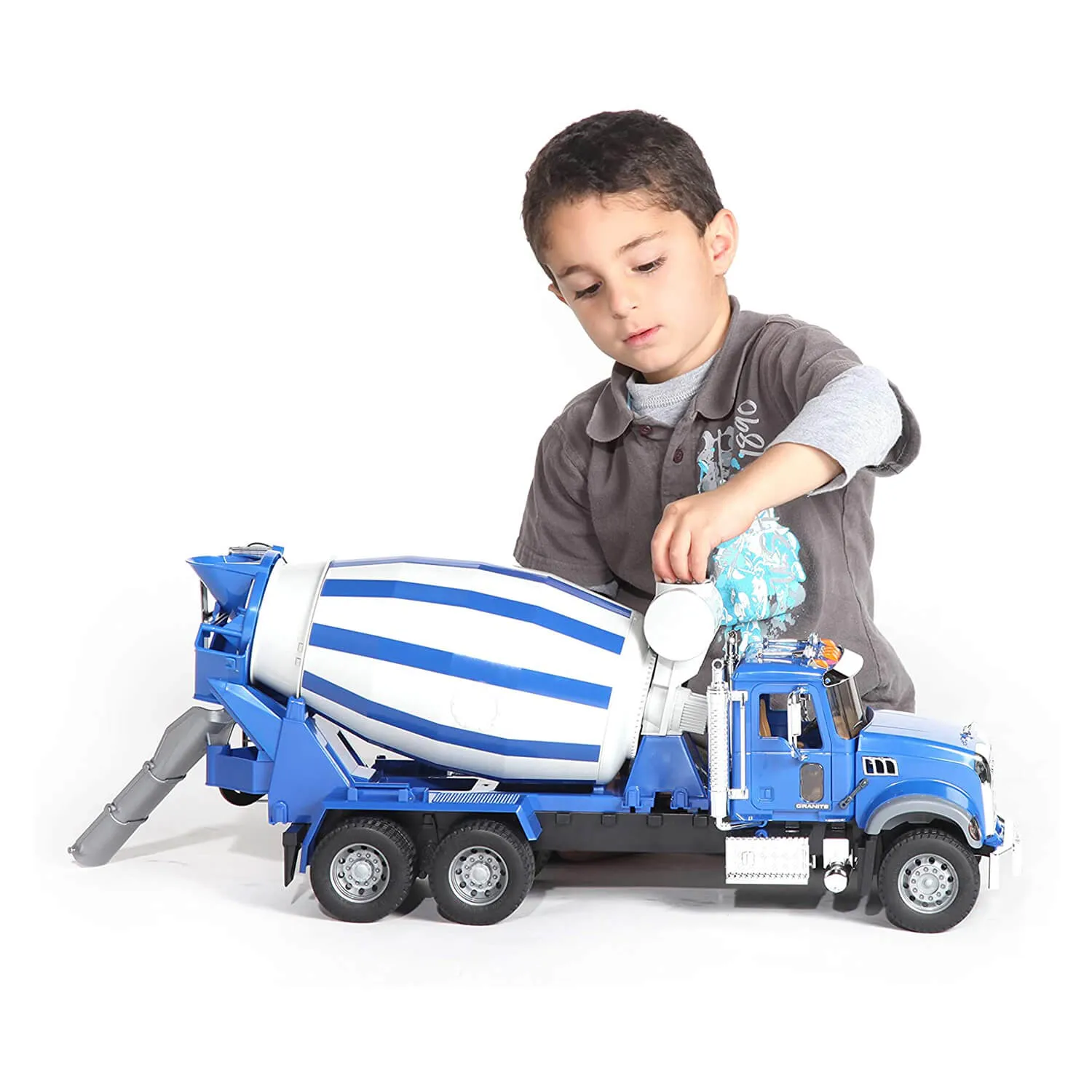 Bruder Toys Bruder Pro Series Mack Granite Cement Mixer 1:16 Scale Vehicle