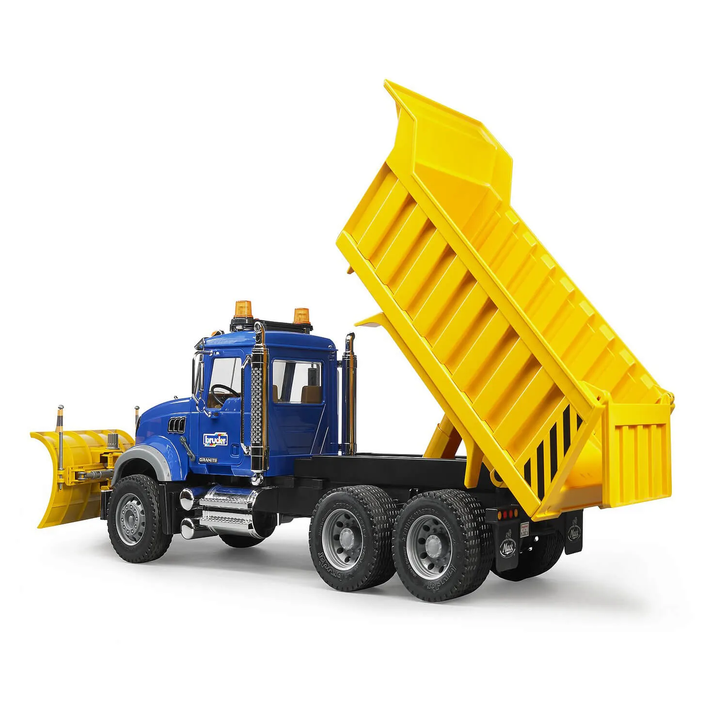 Bruder Toys Bruder Pro Series MACK Granite Dump Truck with Snow Plow Blade