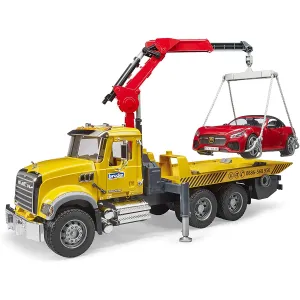 Bruder Toys Bruder Pro Series MACK Granite Tow Truck with Bruder Roadster